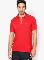 Adidas Red Training Polo T-Shirt