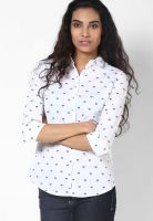 Allen Solly White Printed Shirt
