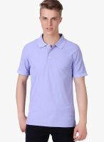 American Crew Lavender Solid Polo T-Shirts