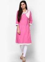 Aum Pink Printed Kurta