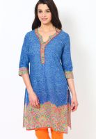 Aurelia Blue Printed Kurtis