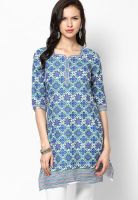 Aurelia Blue Printed Kurtis