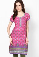 Aurelia Pink Printed Kurtis