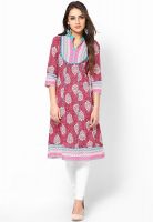 Aurelia Pink Printed Kurtis