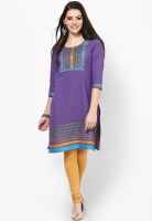 Aurelia Purple Solid Kurtis