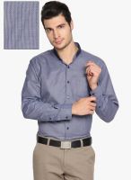 Black Coffee Blue Slim Fit Formal Shirt