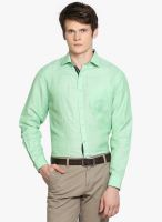 Black Coffee Green Slim Fit Formal Shirt