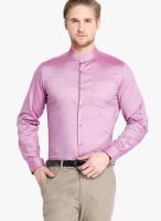 Black Coffee Pink Slim Fit Formal Shirt