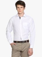 Black Coffee White Slim Fit Formal Shirt