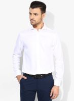 Blackberrys White Solid Regular Fit Formal Shirt