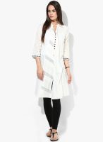 Bohemyan Blue Off White Solid Kurtis