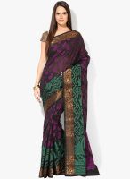 Bunkar Black Printed Cotton Blend Saree