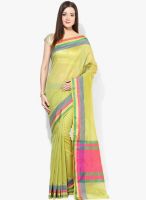 Bunkar Green Printed Saree