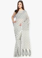 Bunkar Off White Printed Saree