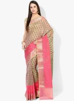 Bunkar Pink Printed Saree