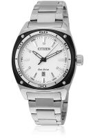 CITIZEN Eco-Drive Aw1041-53B Silver/White Analog Watch