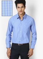 Canary London Blue Check Slim Fit Formal Shirt