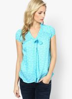 Chemistry Blue Cap Sleeve Shirt