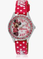 Disney Aw100223 Pink/White Analog Watch