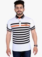 Duke Black Striped Polo T-Shirts