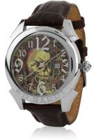 Ed Hardy Re-Sk Brown/Multi Analog Watch