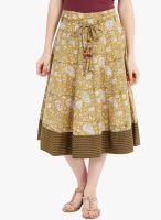 Folklore Mustard Yellow Flared Skirt