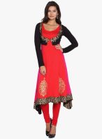 Folklore Red Embellished Kurta