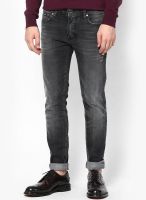 Gas Black Low Rise Skinny Fit Jeans