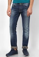 Gas Blue Low Rise Skinny Fit Jeans