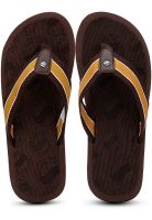 Gas Stripe Brown Flip Flops