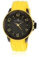 Giani Bernard Siloxane Gb-101 Yellow/Black Analog Watch