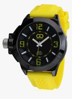 Gio Collection Su-1556-Bkyw Yellow/Black Analog Watch