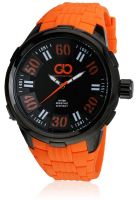 Gio Collection Su-1559-Bkor Orange/Black Analog Watch