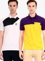 Globalite Multicoloured Solid Polo T-Shirts