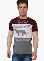 Globus Multicoloured Printed Round Neck T-Shirts