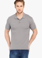 Highlander Grey Solid Polo TShirts