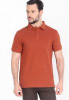 Highlander Rust Solid Polo TShirts