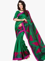 Inddus Green Printed Saree