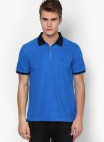 Indian Terrain Aqua Blue Polo T-Shirt