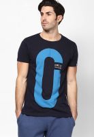 Jack & Jones Black Printed Round Neck T-Shirts