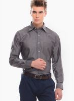 Jogur Solid Dark Grey Formal Shirt