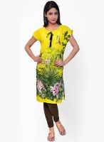 Juniper Yellow Printed Kurtis