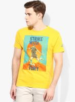 Kappa Yellow Round Neck T-Shirt