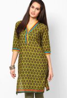 Kurti'S Green Printed Kurtis