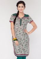 Kurti'S Grey Printed Kurtis