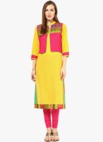 Kurti'S Yellow Solid Kurtis