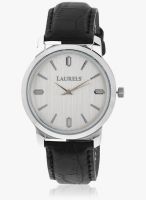 Laurels Original Lo-Urb-Silver Black/Silver Analog Watch