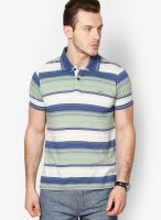 Lee Blue Striped Polo T-Shirts
