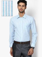 London Bridge Striped White Formal Shirt