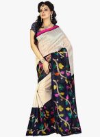 Lookslady Beige Printed Saree